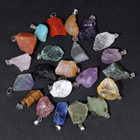 5pcs/lot Natural Stone Pendant Irregular Rough Quartz Crystal Energy Charms For Jewery Making Earrings Necklace DIY Accessories