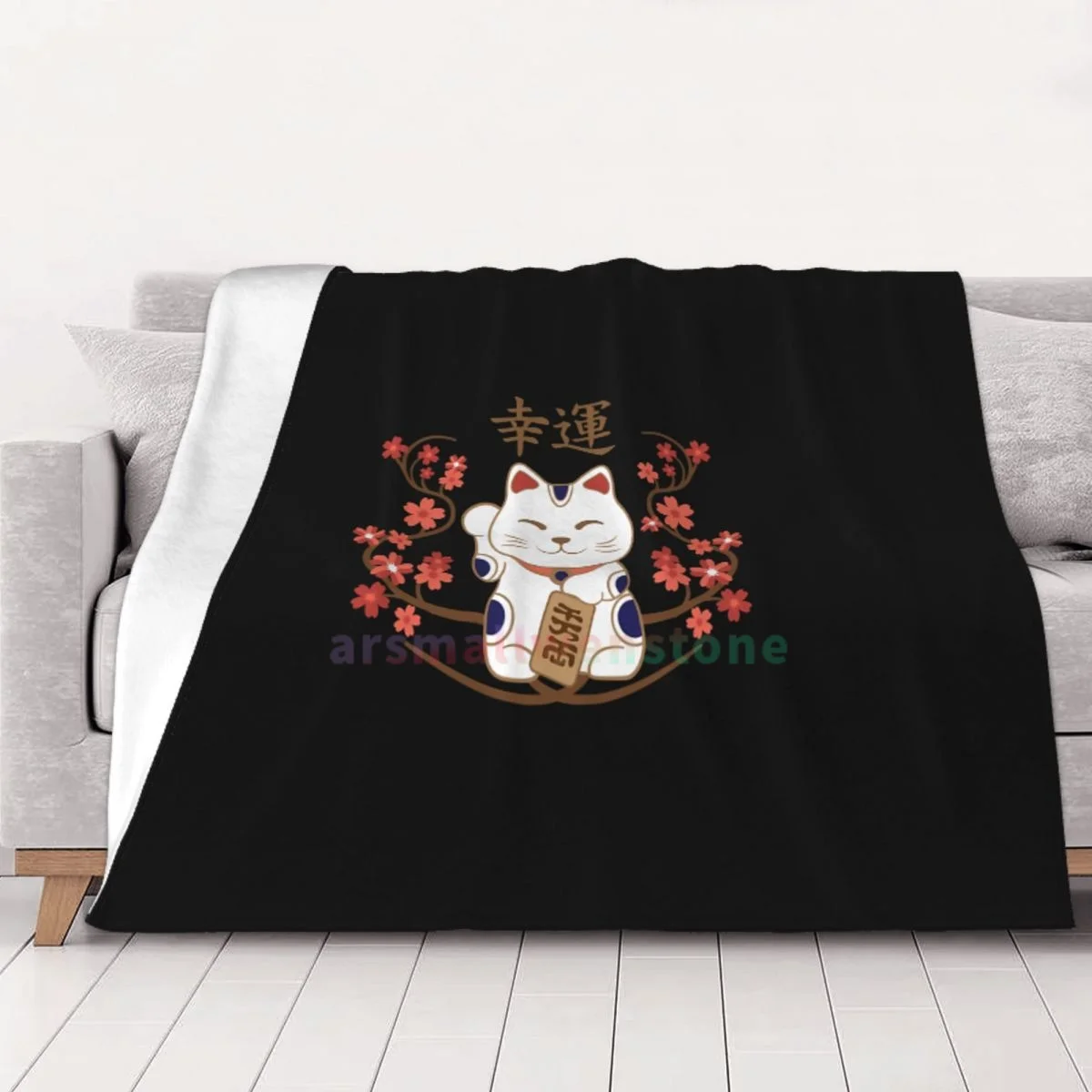 

Японское Фланелевое Флисовое одеяло Lucky-Cat, мягкие теплые легкие уютные пушистые одеяла с защитой от пиллинга для дивана, кровати, дивана, путешествий