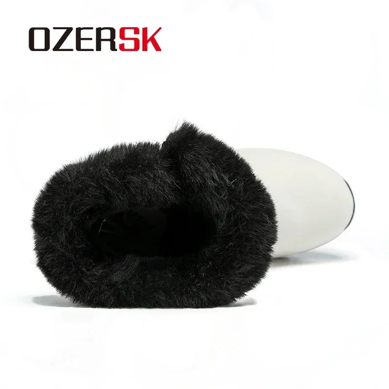 OZERSK 2025 New Winter Snow Boots Women Wear-Resistant Non-Slip Fashion Boots With Fur Soft Comfortable Casual Boots For Women