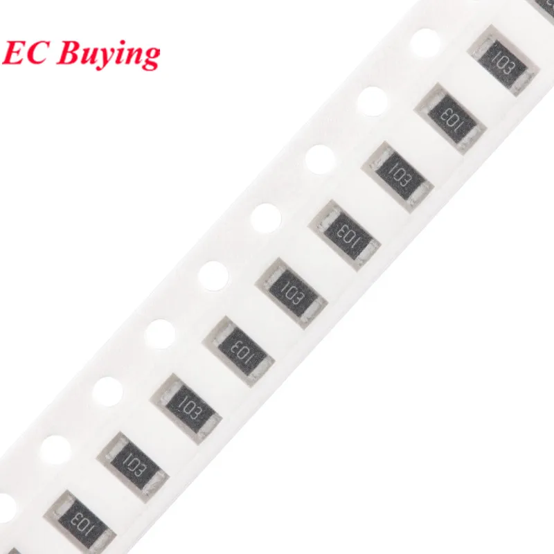 Resistencia SMD 100 1/4W 0R ~ 10M, 1206, 5%, 0,01, 0,3, 0,47, 0,91, 1,5, 10, 30, 47, 56, 68, 5,1, 820R, 9,1 K, 100 K, 75K, 1,2 K, 5,1 K, 910 M, 10M,