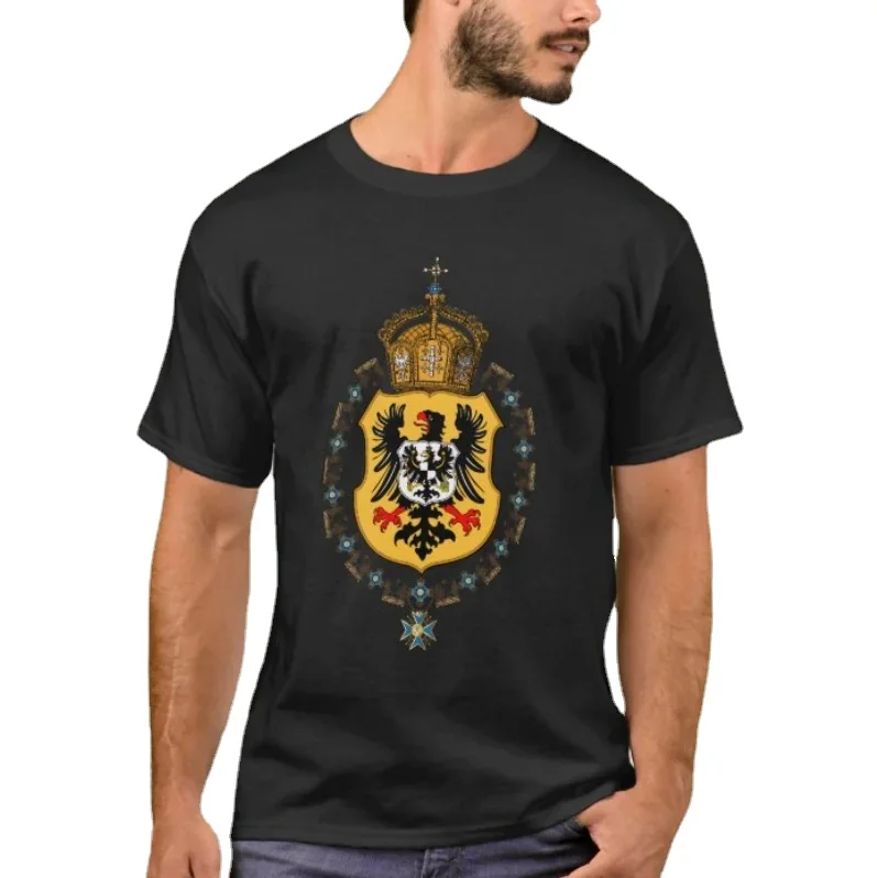 Creative Design German Empire Prussia Eagle Badge Medal Printed T-Shirt. Summer Cotton Short Sleeve O-Neck Mens T Shirt New