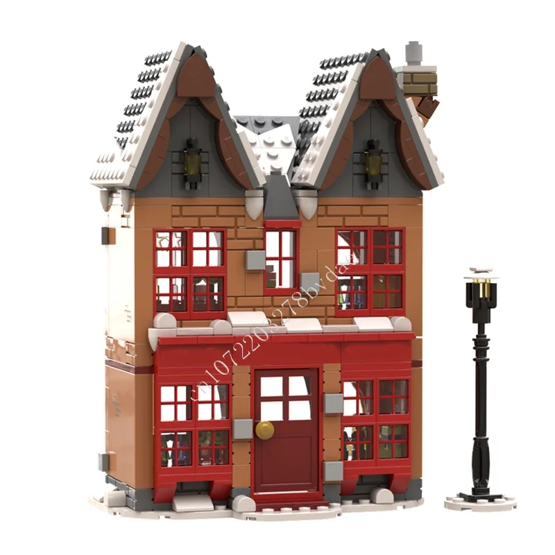 507PCS Hogsmeade Village Zonko's Joke Shop Modular MOC Creative street view Model Building Blocks DIY Education Model Toys Gifts