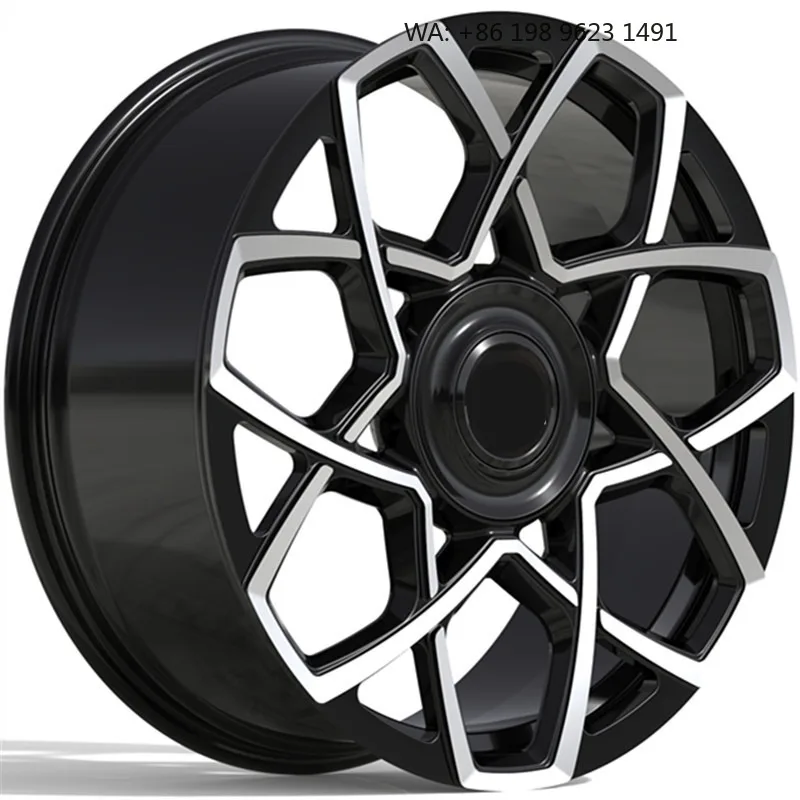 High-end customized deep concave forged alloy wheel hub, multi-inch single-piece sport rims, 5×3 PCD, gold polished finish