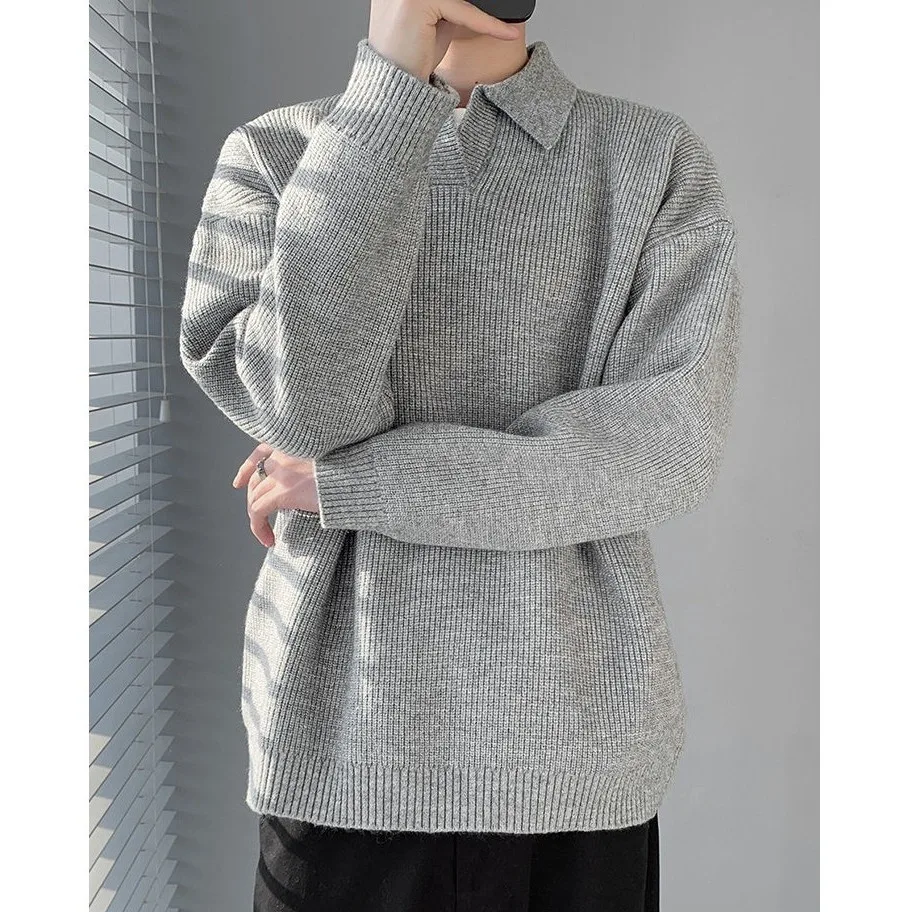 American Retro High Street O-Ne Sweater Men's Autumn Winter Loose Casual Knitted irt Youth Vitali Sle Polyester Fiber