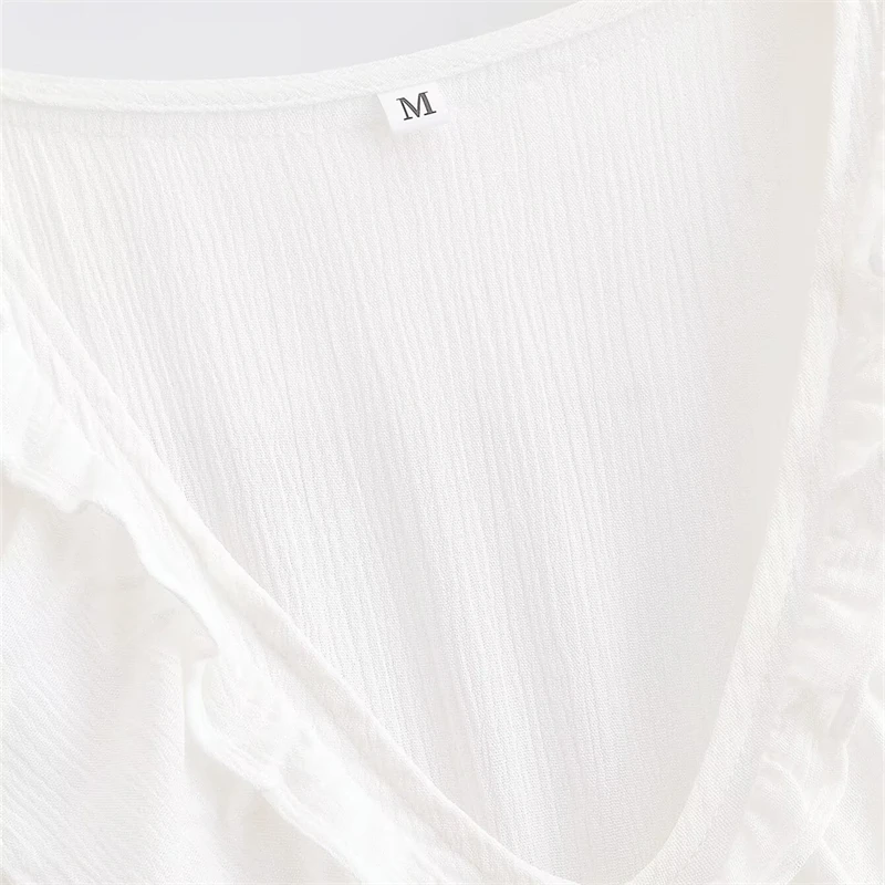 KEYANKETIAN 2025 Summer New Tiered Ruffles Decoration Mini Dresses Fashion Sexy Women's Low-cut V-Neck Sleeveless Viscose Dress