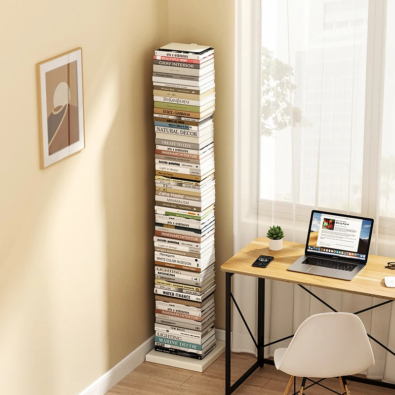 Invisible Bookshelf Metal Material Floor Type Living Room Book Storage Racks Structural Stability Modern Simple Storage Holders