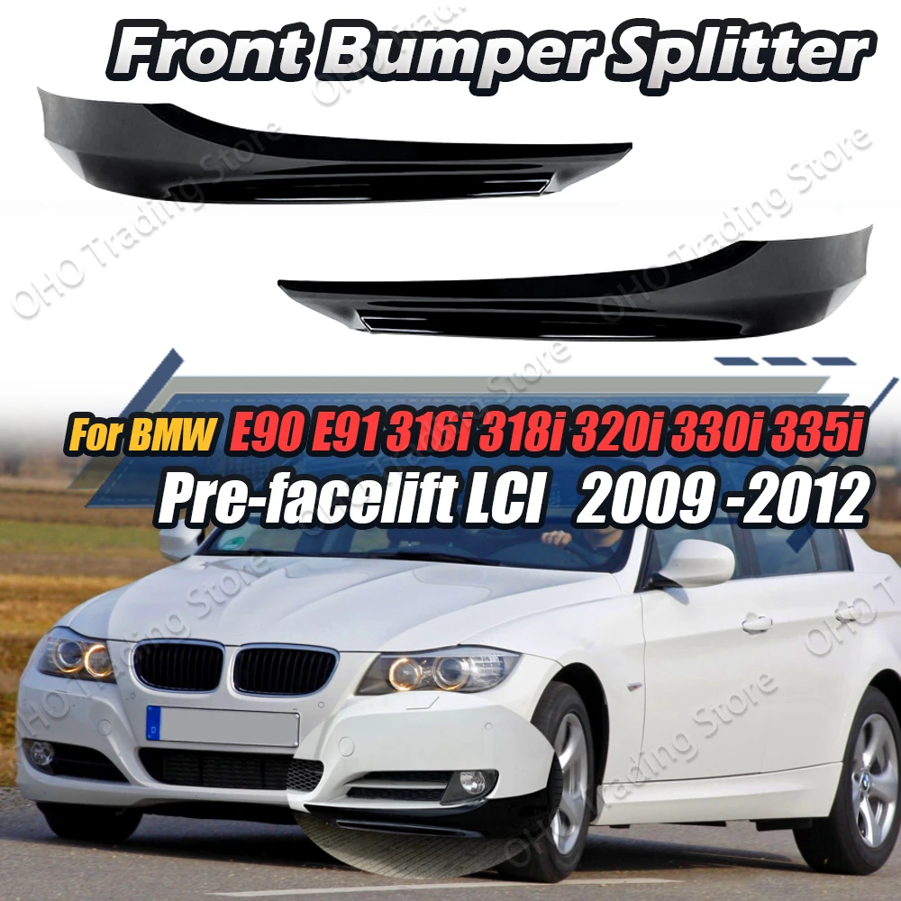 

For BMW 3 Series E90 E91 LCI Facelift Car Front Bumper Lip Spoiler Splitter Canard Lip Diffuser 2007-2012 Body Kit Tuning Trim