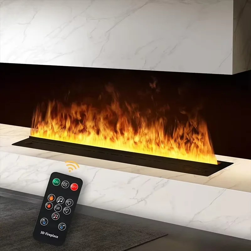 Electric Fireplace 3D Water Mist Fireplace Embedded Realistic Mist Flame Remote Control APP Interior Decoration Steam Fireplace