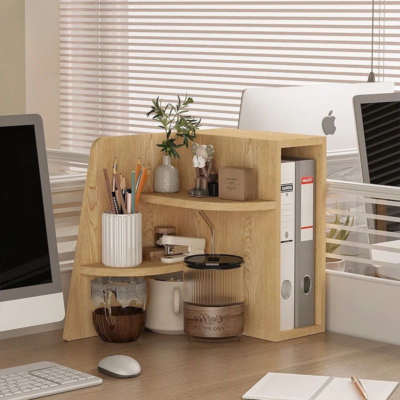 Simple Desktop Corner Book Organizer Office Furniture Small File Storage Shelf To Save Space Library Storage Cabinet