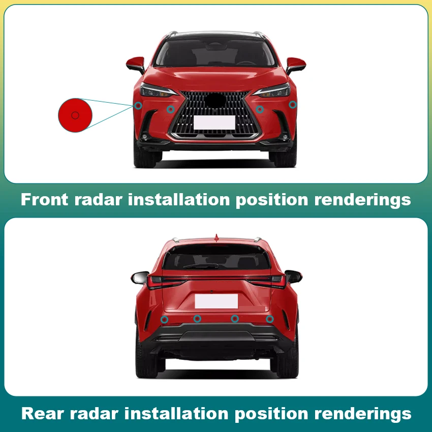 Parking Sensor Kit Display Screen Assistance Backup Radar Buzzer System For Lexus NX NX200 NX200t NX300h AZ10 2017 to 2023 2024