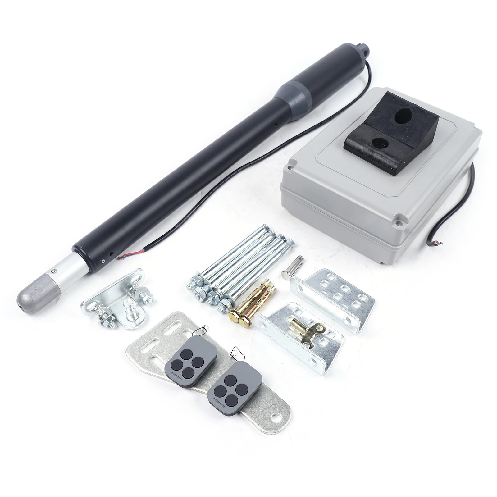 40W Automatic Gate Opener W/ Remote Complete Kit, 250rpm Electric Single Arm Swing Gate Opener for Swing Gate, 330lb per Arm