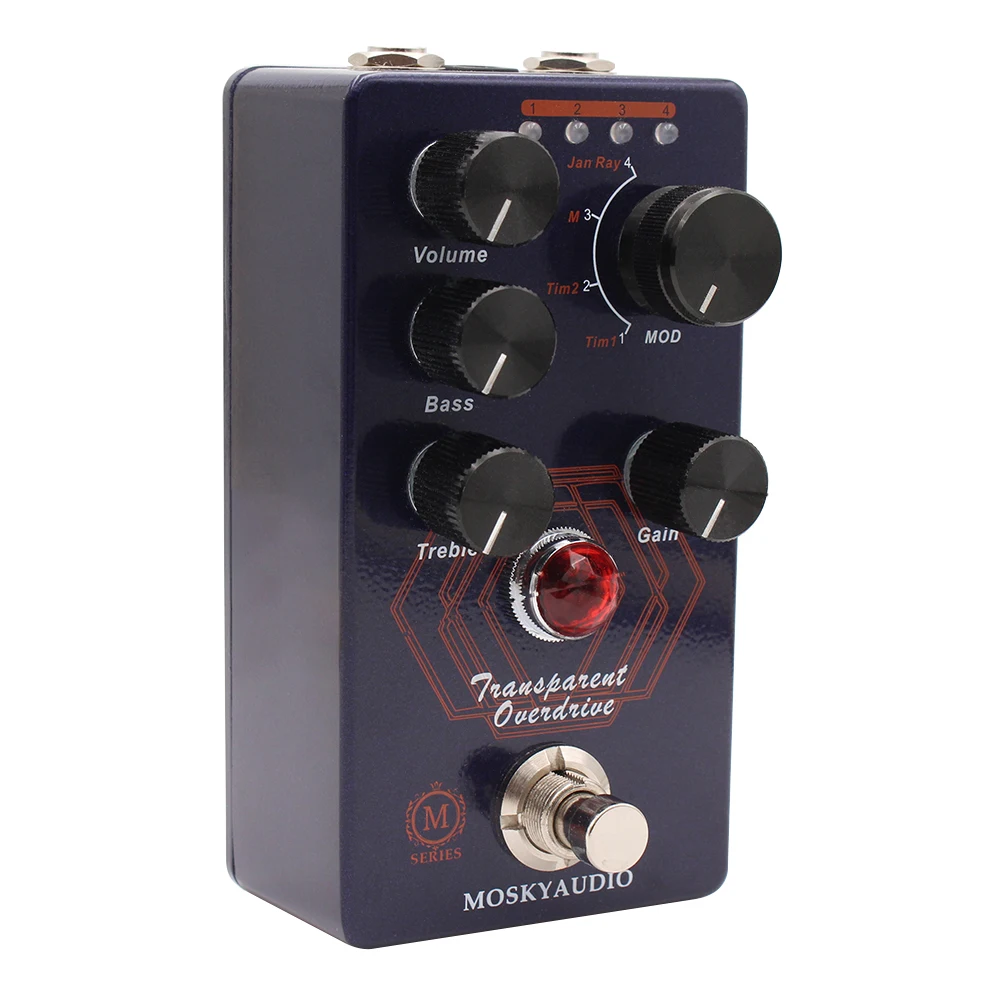 MOSKYAUDIO-Transparent Overdrive Effects Pedal, Clean Drive, True Bypass Function, Guitar Effects Processor Accessories, New