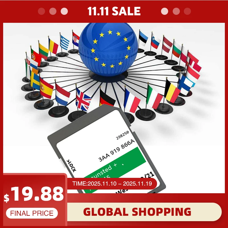 Memory Card Upgrade Europe UK Map Amunsted+ Navigation RNS 315 for Skoda Yeti Praktik Fabia Octavia Superb Rapid Car Sat Nav GPS