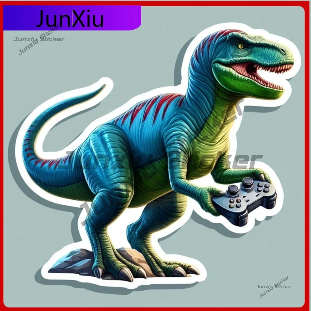Stylish Gaming T rex Window Sticker Tyrannosaurus Dinosaur Waterproof Vinyl Decal Scratch Vehicle Durable Sunproof Outdoor