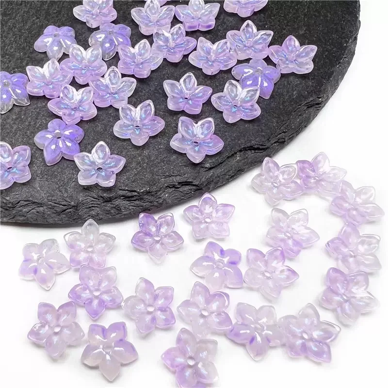 20/50Pcs 9MM Czech Glass Beads Plum blossom Shape Crystal Spacer Beads For Jewelry Making Handmade Necklace Bracelet Accessories