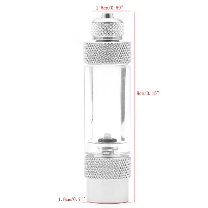 50JC Aluminum Alloy CO2 Bubble Counter Mini Size for Planted Aquariums Regulator