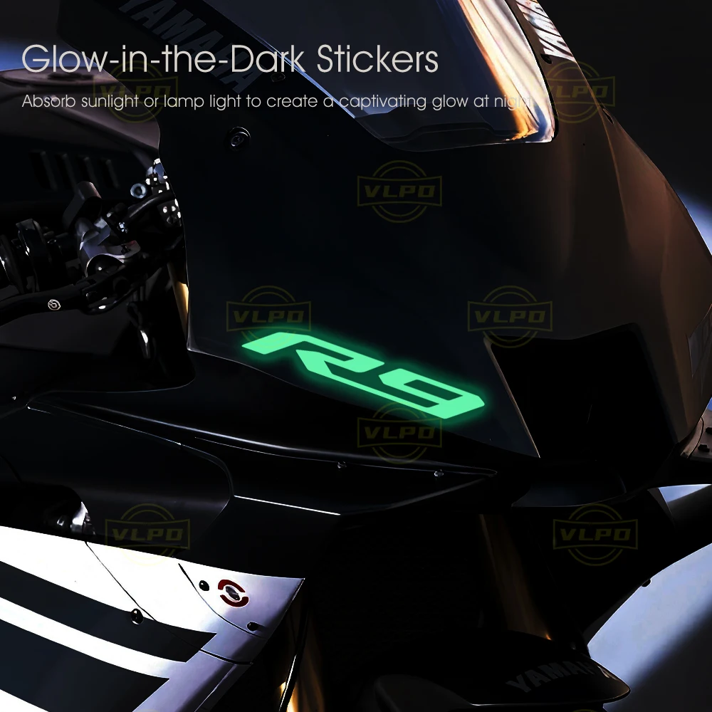 Motorcycle Glow Stickers Waterproof Decal for Yamaha R9 YZF-R9 YZFR9 YZF R9 2025 2026 Accessories