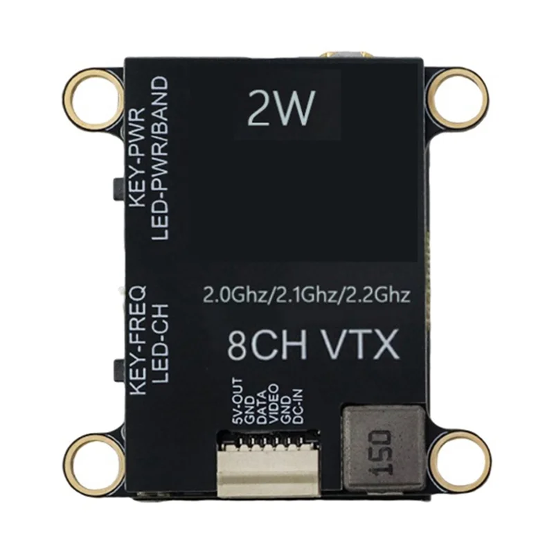 

VO-2.0G 2.1G 2.2G 2W FPV VTX 8CH 2000Mw Video Transmitter Module For RC FPV Fixed Wing Aircraft Long Range Drone