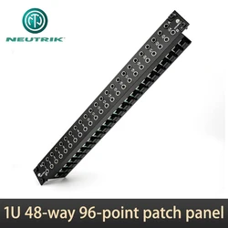 Neutrik 1U 48-way 96-point patch panel with 6.35mm TRS jacks audio patch panel NYS-SPP-L1