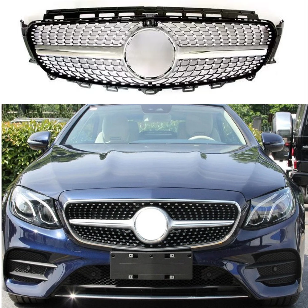 

Front Bumper Grille Hood Grill For Mercedes Benz E Class W213 E200 E300 E400 E43 2016-2020 Diamond Style Racing Grills