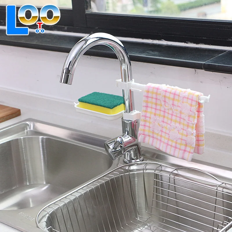 بالوعة المطبخ استنزاف رف الإسفنج سلة التخزين صنبور القماش استنزاف حامل تجفيف الصابون الرف المنظم اكسسوارات الحمام