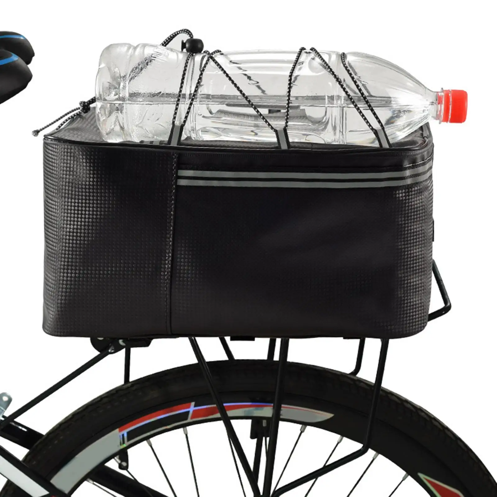 Rear Rack Seat Bag Water Resistant Reflective Cargo Pack 15L Pannier