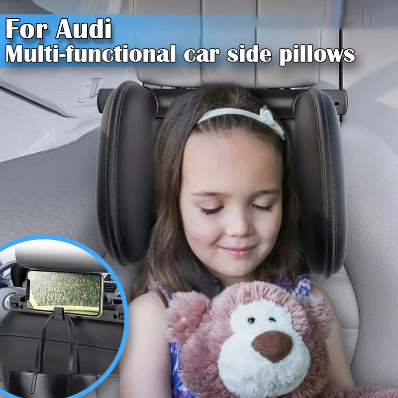 

Adjustable Auto Cervical Pillow Side Pads Ergonomic One-Click Sleep Headrest For Audi A6 C8 S6 RS6 A3 8Y S3 RS3 A8 S8 RS8 D5 A7