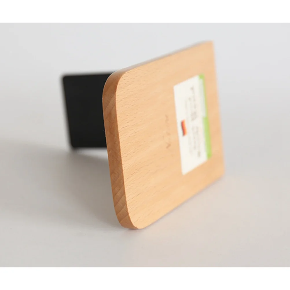 2 قطعة من الدفتين الخشبية المصنوعة يدويًا من خشب الزان بتصميم بسيط حامل كتب نونسليب لتنظيم رف المكتب المنزلي والمكتب #1