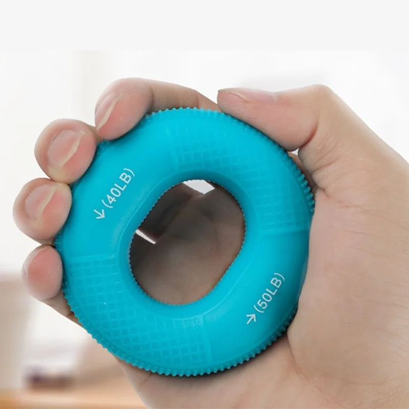 20-80LB Silicone Gripper Ring Adjustable Hand Gripping Ring Antiskid Round Wrist Gripper Carpal Expander Muscle Workout Gear