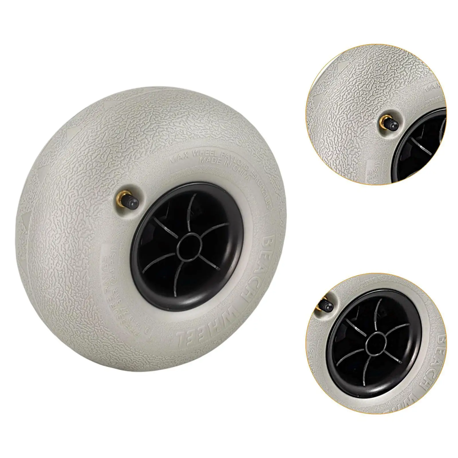 Sturdy PVC Balloon Wheels for Trolley Cart Sand Wheel Replacement for Inflatable Boat Kayak Carrier - view 2
