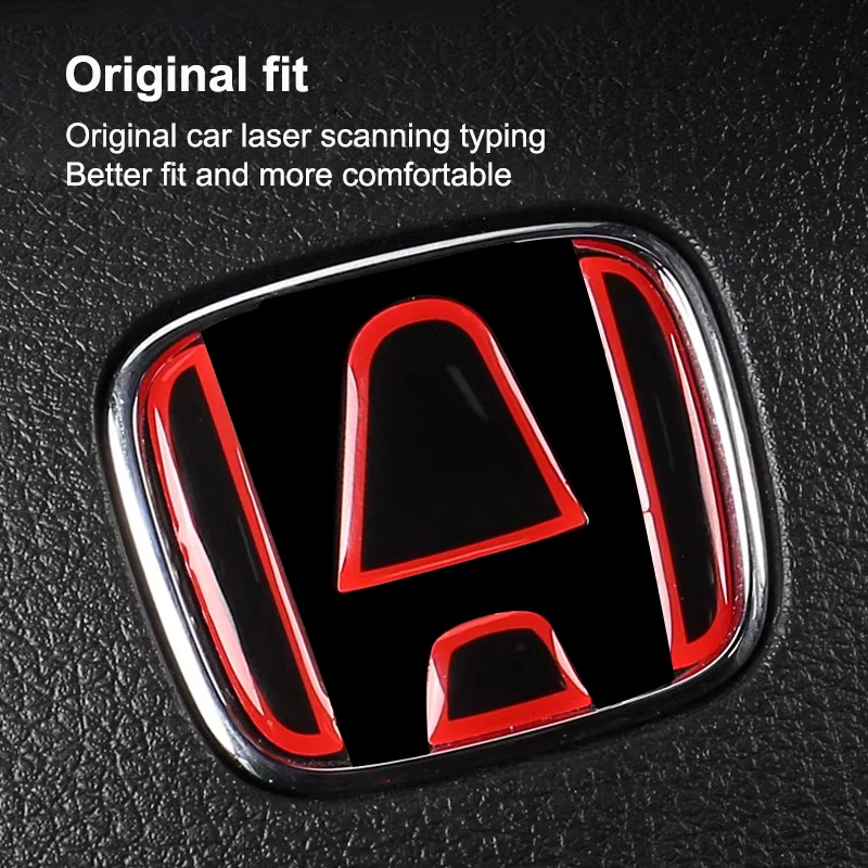 1Pcs Car Steering Wheel Front Rear Emblem Badge Logo Sticker For Honda Accord Civic Spirior City FIT CRV Protective Decoration