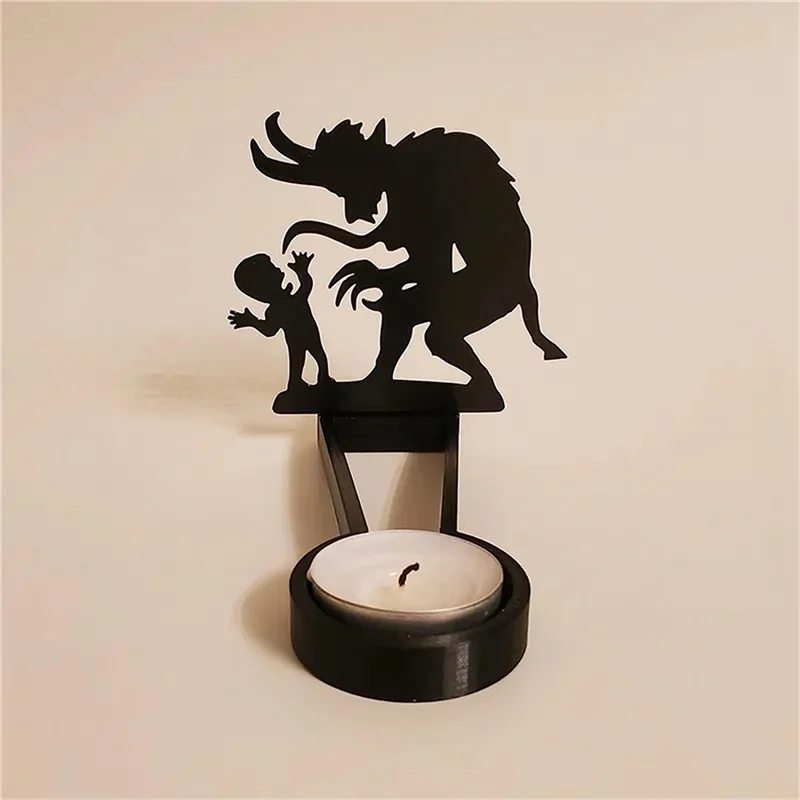 Świeczniki Funny Shadow, Halloween Home Decor Centerpiece Candleholder Tabletop Dekoracyjne świeczniki-B