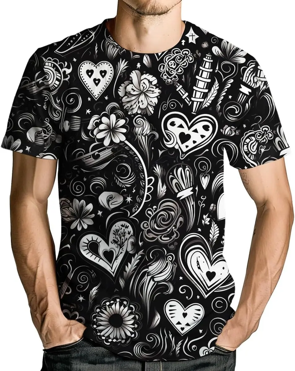 

Men Women 3D Trippy Graffiti Animation Graphic T-Shirt Short Sleeve Crewneck Shirt Oversized t shirt Clothing top&tee