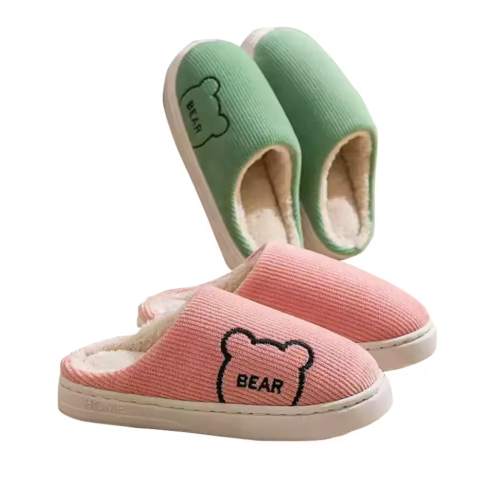 따뜻한 남성 모피 슬리퍼