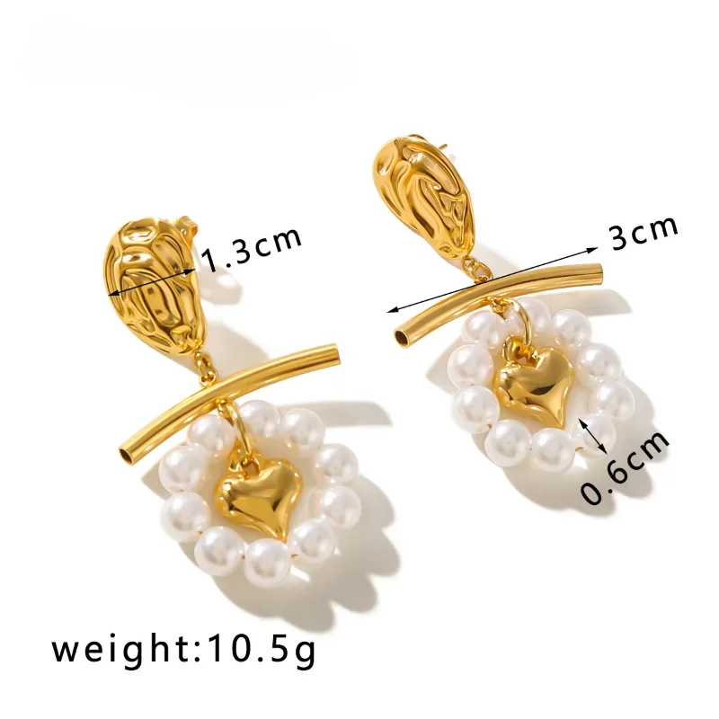 روكسي |   حلق لؤلؤي مصمم الأزياء الكورية للنساء. مجوهرات فرنسية أنيقة. خمر 2024