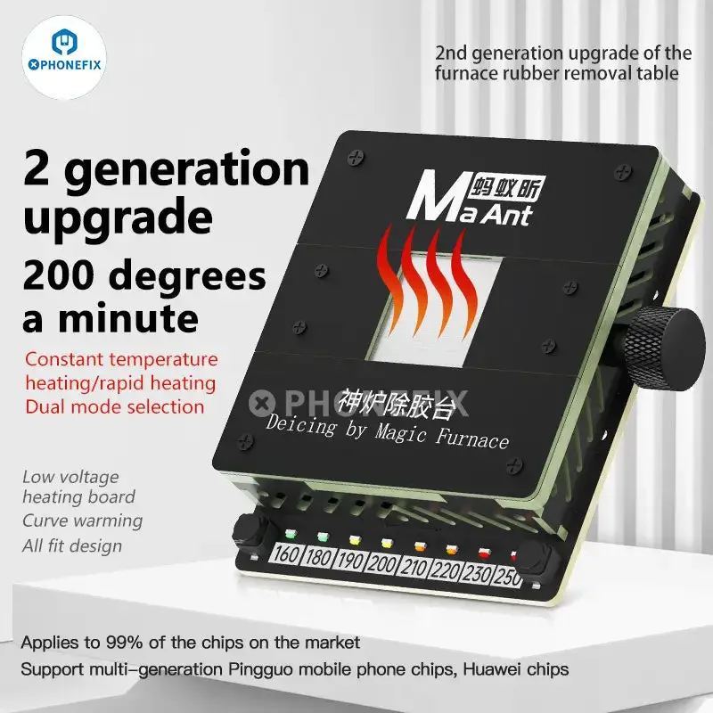 MaAnt SL-2 Preheating Platform Constant Temperature BGA Degumming Station for iPhone Android CPU NAND Flash IC Chips Repair