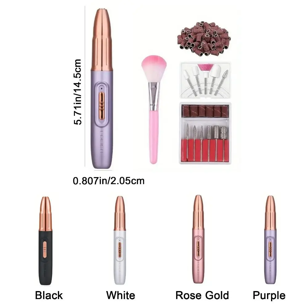 Handheld Electric Nail Polisher Rechargeable Powerful Wireless Nail Dryer Low Noise Electric Nail Drill Machine Home Use