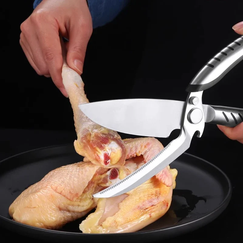 New thickened kitchen scissors detachable design,professional chef knife home fish killing versatile strong chicken bone scissor