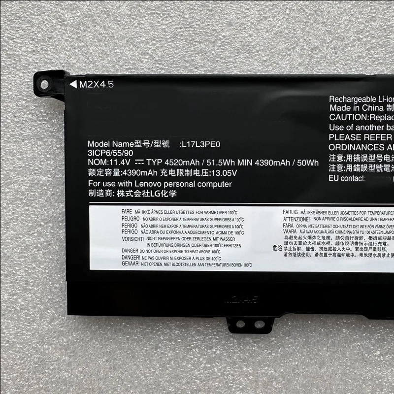 

Аккумулятор для ноутбука L17C3PE0 L17L3PE0 для Yoga 730-15IKB 730-15IWL 730-15IKB (81CU) 730-15IWL-81JS серии 11,4 В/4520 мАч/5,5 Втч