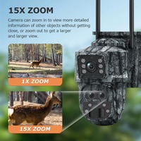 INQMEGA Solar Camera Outdoor 12MP 6K Dual Screen WIFI/4G SIM Display IP66 PIR Human Detection Security Camera