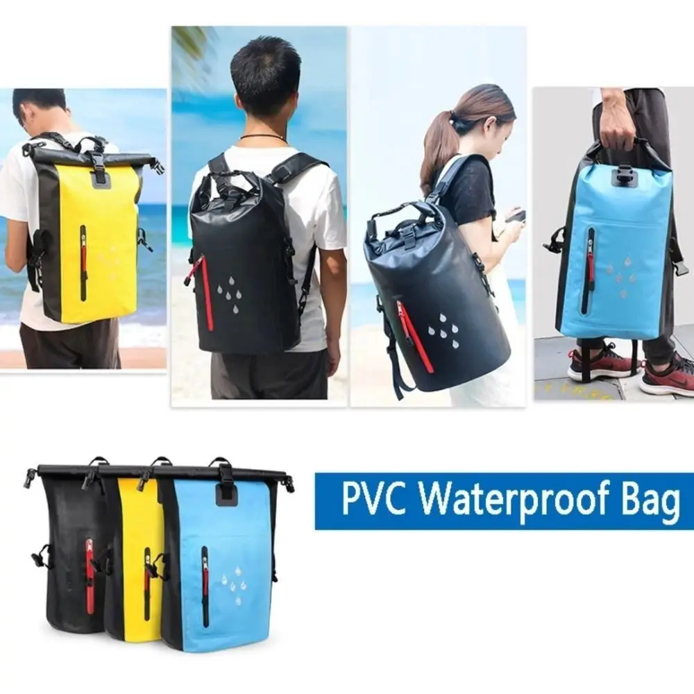 

25L Waterproof Drift Bag IPX6 Rating Large Capacity Swimming Backpack 500D PVC Foldable Waterproof Bucket Bag Rafting