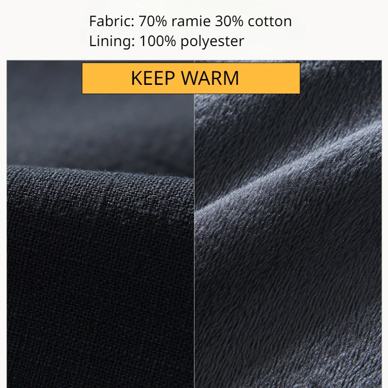 Autumn Winter New Casual Plush and Thickened Warm Suit Jacket for Men Ramie Loose Vintage Blazers for Men BL088