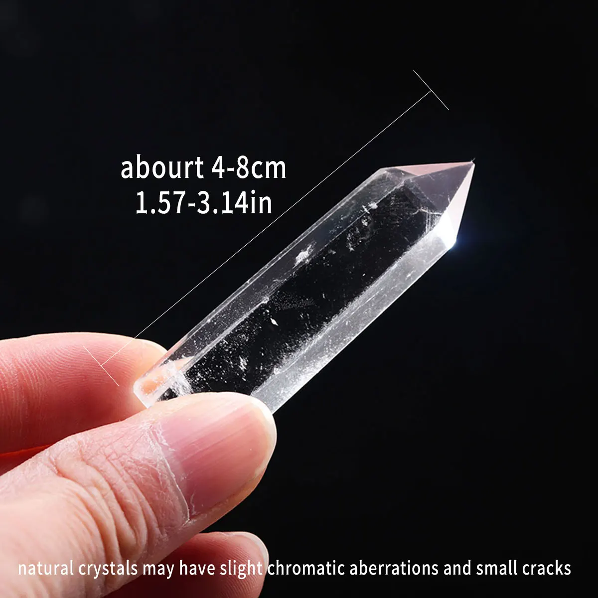 1PC Natural Crystal Clear Quartz Point Reiki Healing Stone Hexagonal Prisms Obelisk Wand Tower Energy Meditation DIY Gift