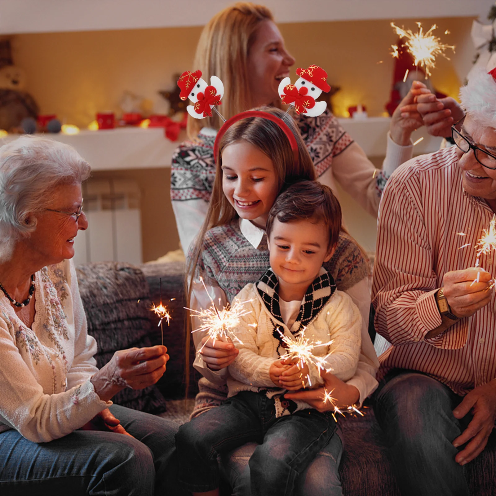 

4Pcs Children Hair Hoop Christmas Headband Lightweight Kid Performance Party Hairwrap Accessories Hair Hoop Headbands for Kids