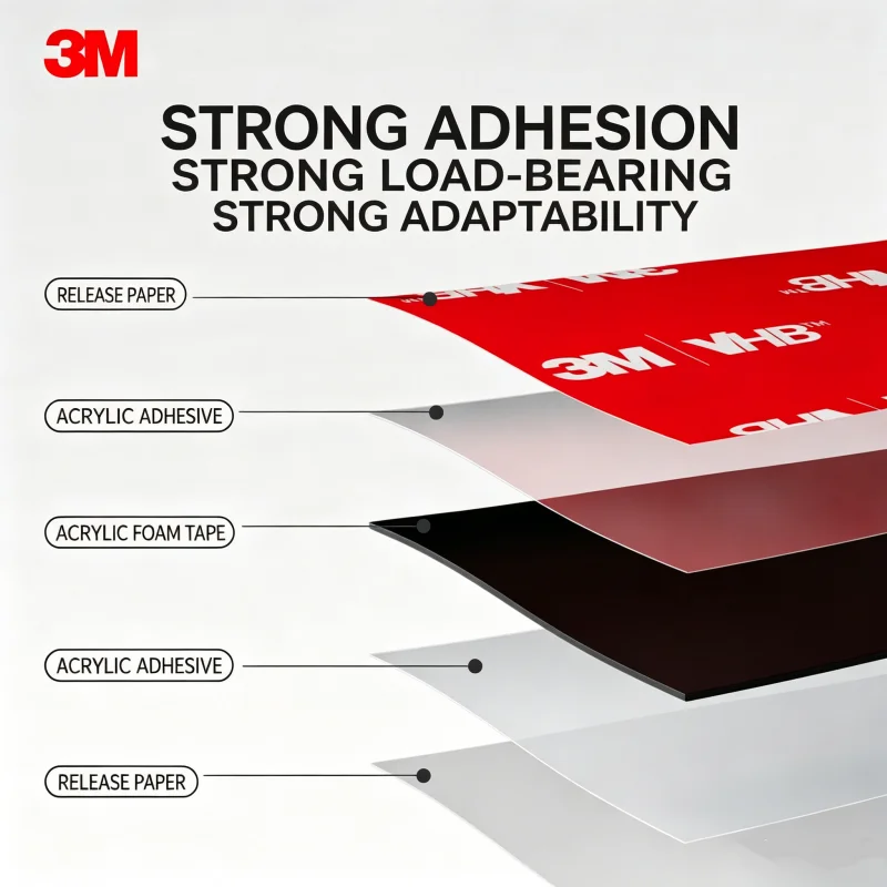 3M 10/20/30/50/100pcs Strong Double Sided Adhesive Tape High Viscosity Traceless Automotive Special Tape Waterproof Fixing Tape