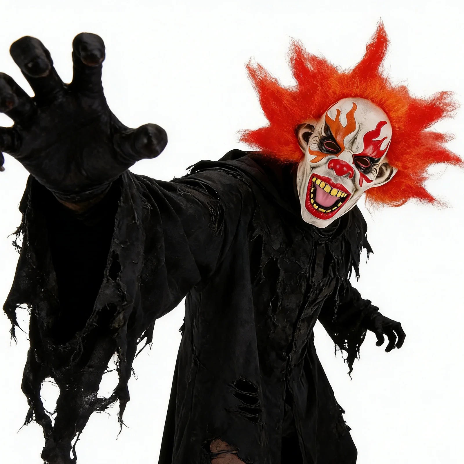 Cosplay Flame Prop - 1 Stück Handgefertigte Gruselige Clown-Maske Flauschiges