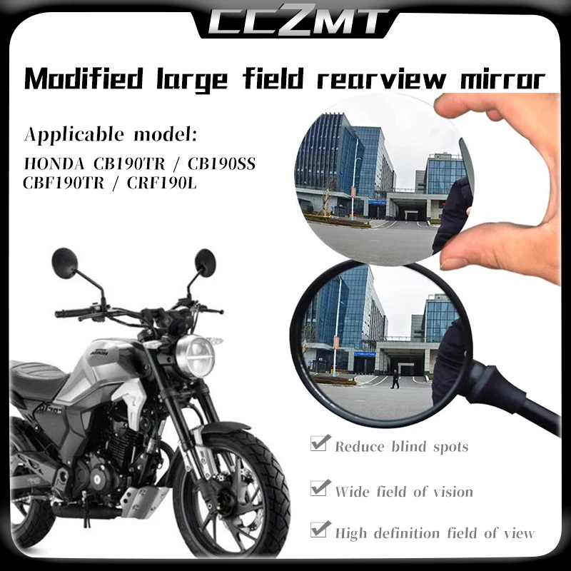 

For Honda CB190SS CRF190L CBF190TR Motorcycle Accessories Convex Mirror Increase Rearview Mirrors Side Mirror View Vision Lens