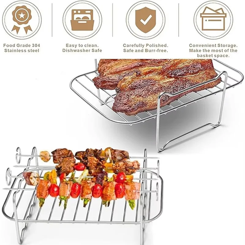 A88X エアフライヤーアクセサリーセット忍者 AF400EU ダブルゾーンエアフライヤーシリコーンエアフライヤーライナー脱水機ラックベーキングペーパー