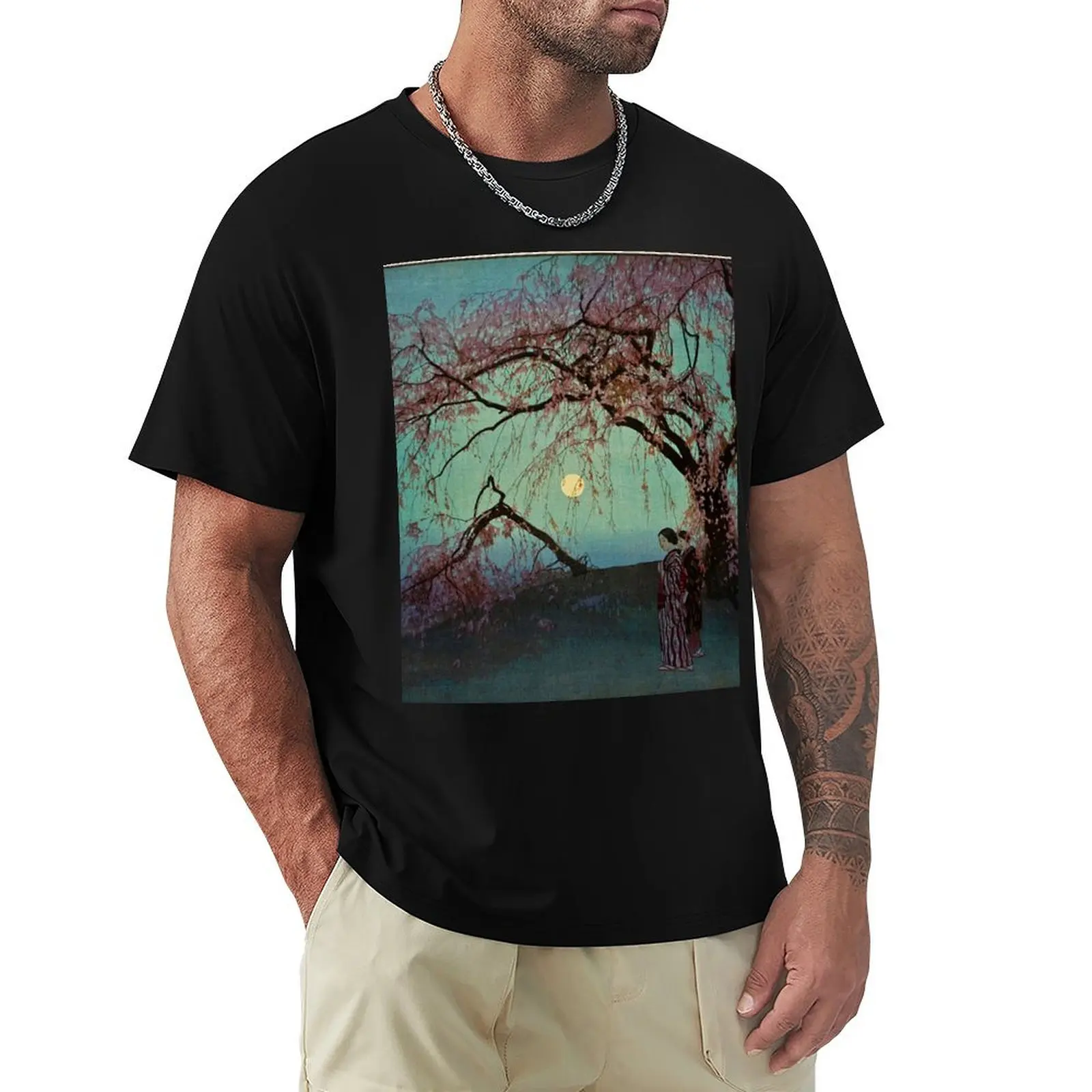 

Kumoi Zakura, by Hiroshi Yoshida T-Shirt croswit shirt man funny gifts slim fit t shirts for men
