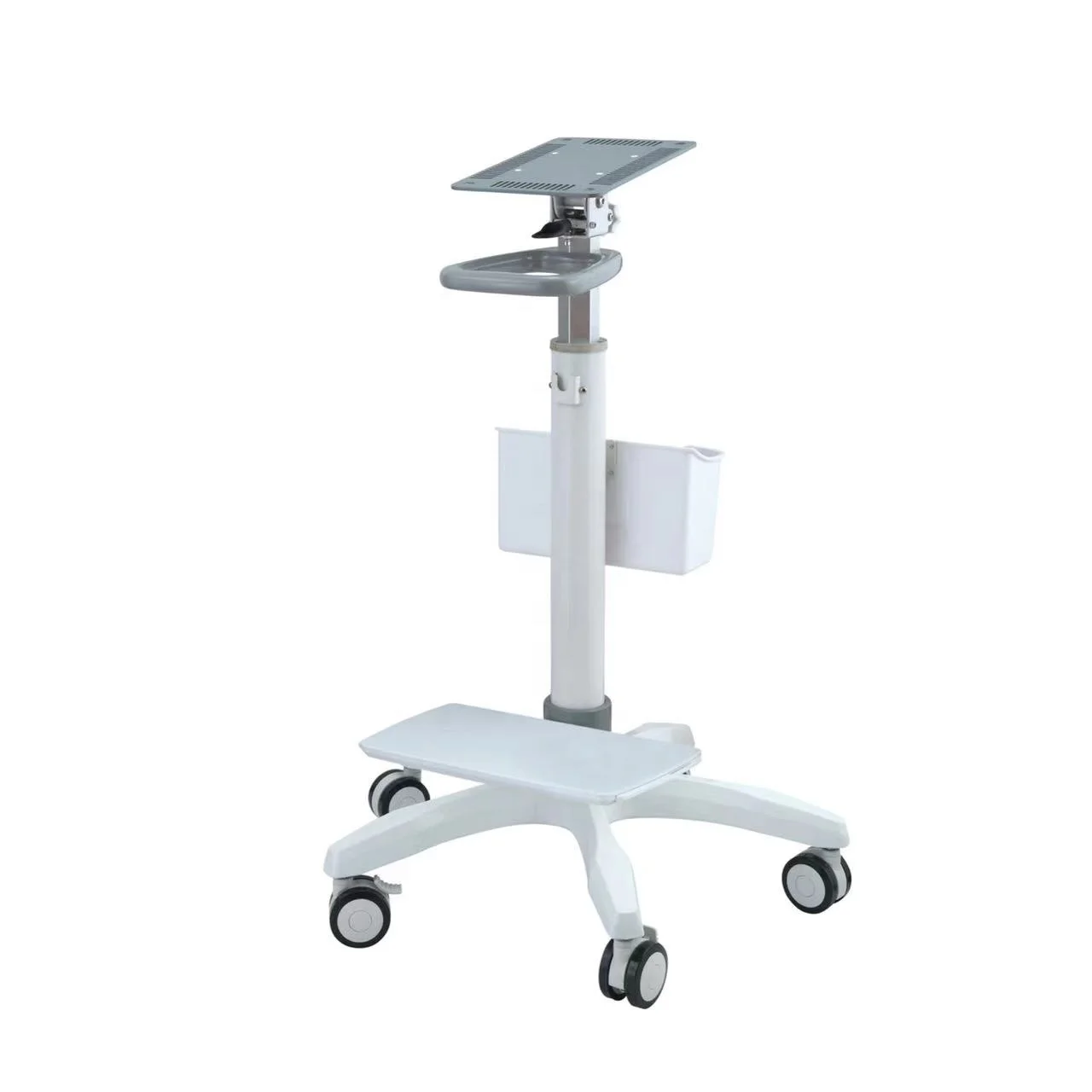 Workstation Cart Trolley Adjustable Computer Mobile Trolley